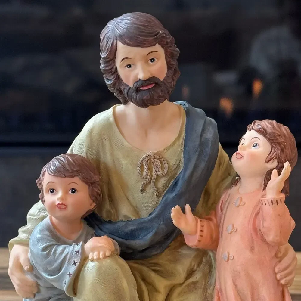 Vintage 1999 House of Lloyd Jesus and the Children Resin Figurine 230062 NIB